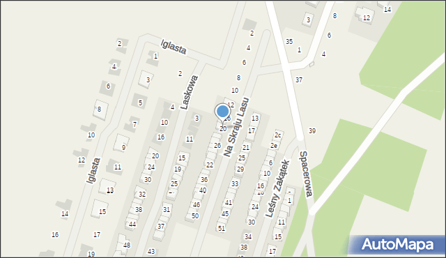 Kamionki, Na Skraju Lasu, 20, mapa Kamionki