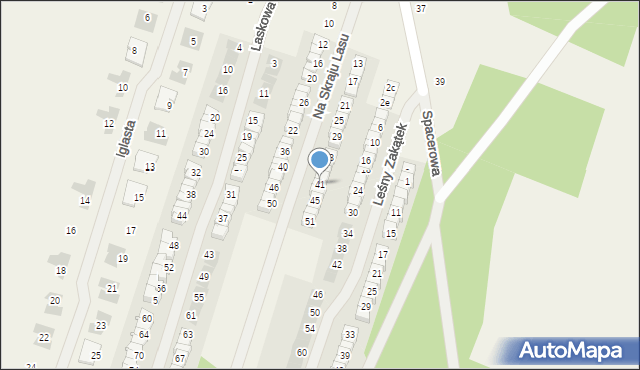 Kamionki, Na Skraju Lasu, 41, mapa Kamionki