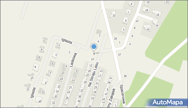 Kamionki, Na Skraju Lasu, 8, mapa Kamionki