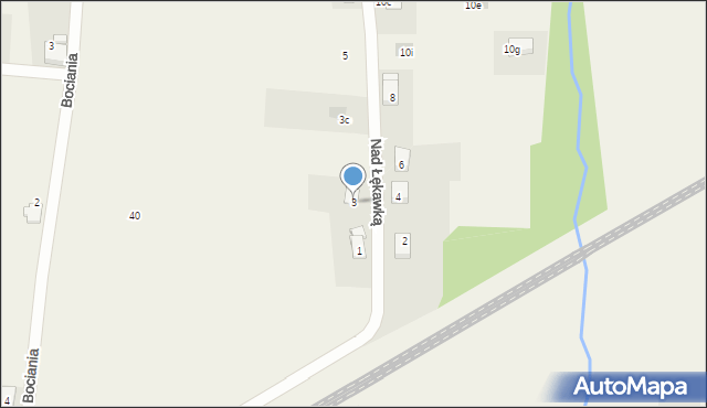 Kaniów, Nad Łękawką, 3, mapa Kaniów