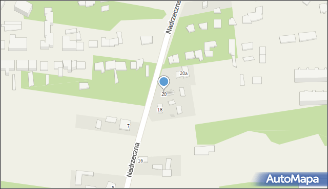 Karczewice, Nadrzeczna, 20, mapa Karczewice