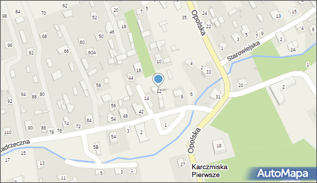 Karczmiska Pierwsze, Nadrzeczna, 12, mapa Karczmiska Pierwsze