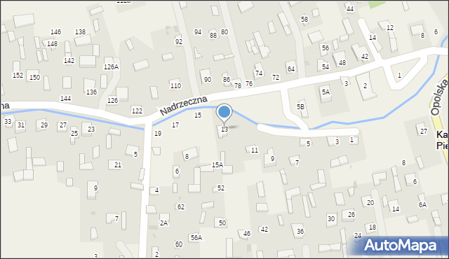 Karczmiska Pierwsze, Nadrzeczna, 13, mapa Karczmiska Pierwsze