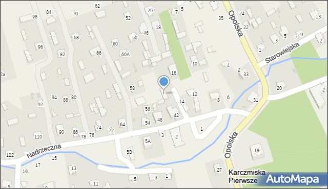 Karczmiska Pierwsze, Nadrzeczna, 42a, mapa Karczmiska Pierwsze