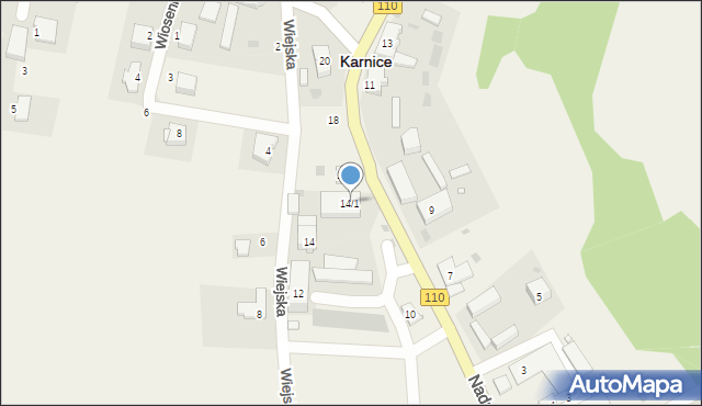 Karnice, Nadmorska, 14/1, mapa Karnice