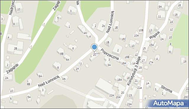 Karpacz, Nad Łomnicą, 1C, mapa Karpacz