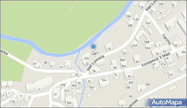Karpacz, Nad Łomnicą, 32B, mapa Karpacz