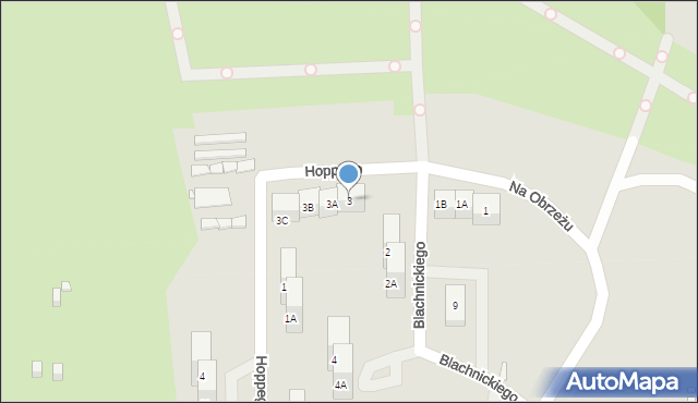 Katowice, Na Obrzeżu, 3, mapa Katowic