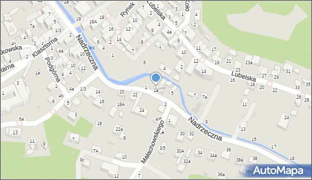 Kazimierz Dolny, Nadrzeczna, 1a, mapa Kazimierz Dolny