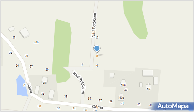 Kczewo, Nad Potokiem, 8, mapa Kczewo