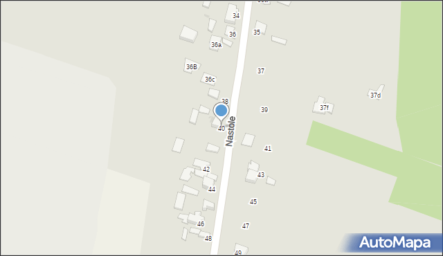Kielce, Nastole, 40, mapa Kielc