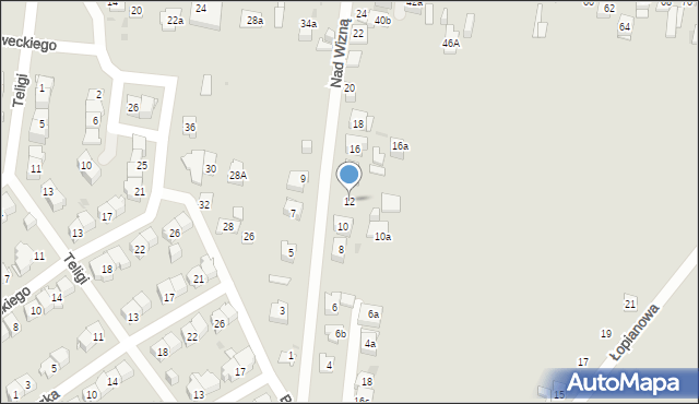 Kielce, Nad Wizną, 12, mapa Kielc