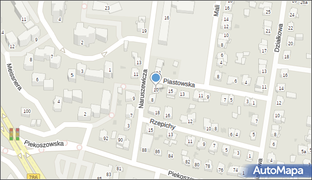 Kielce, Naruszewicza Adama, bp., 10, mapa Kielc