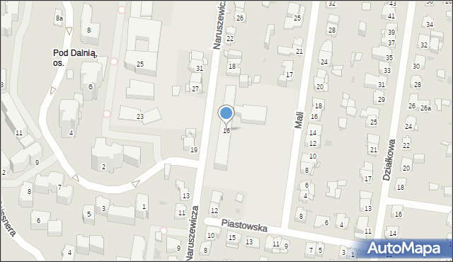 Kielce, Naruszewicza Adama, bp., 16, mapa Kielc