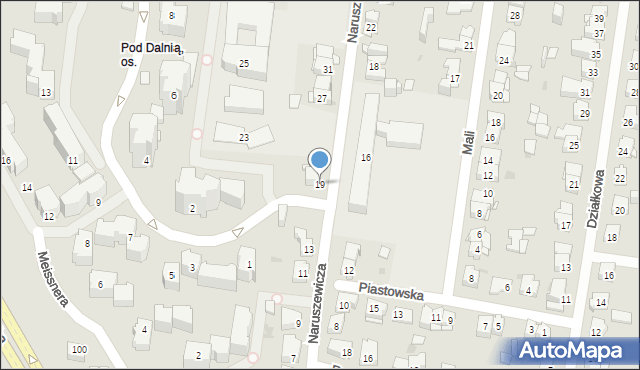 Kielce, Naruszewicza Adama, bp., 19, mapa Kielc