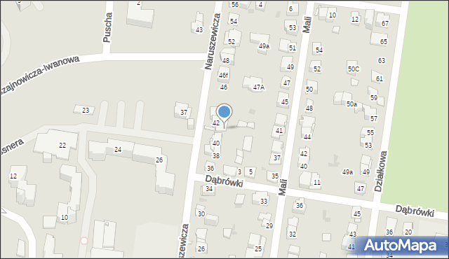 Kielce, Naruszewicza Adama, bp., 42A, mapa Kielc