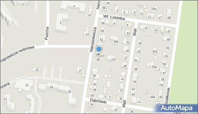 Kielce, Naruszewicza Adama, bp., 46e, mapa Kielc