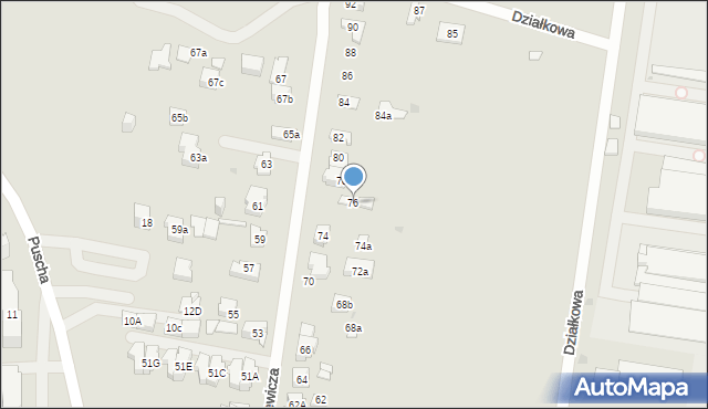 Kielce, Naruszewicza Adama, bp., 76, mapa Kielc