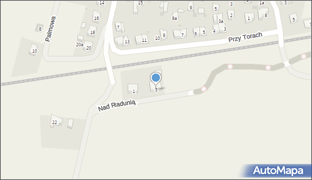Kiełpino, Nad Radunią, 3, mapa Kiełpino
