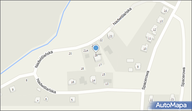 Knybawa, Nadwiślańska, 19, mapa Knybawa