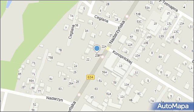 Kobyłka, Nadarzyńska, 22B, mapa Kobyłka