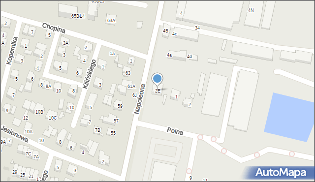 Kobyłka, Napoleona, 2E, mapa Kobyłka