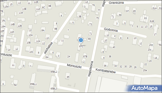 Kobyłka, Napoleona, 67C, mapa Kobyłka