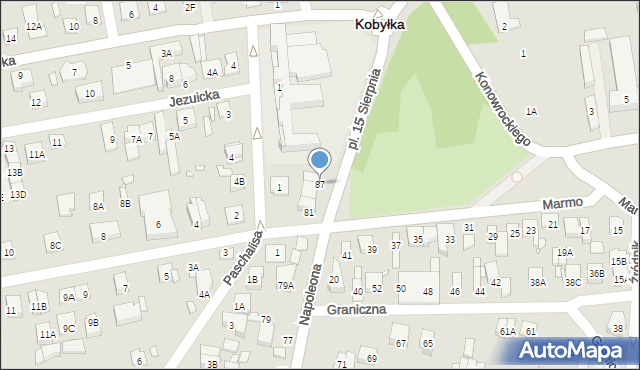 Kobyłka, Napoleona, 87, mapa Kobyłka