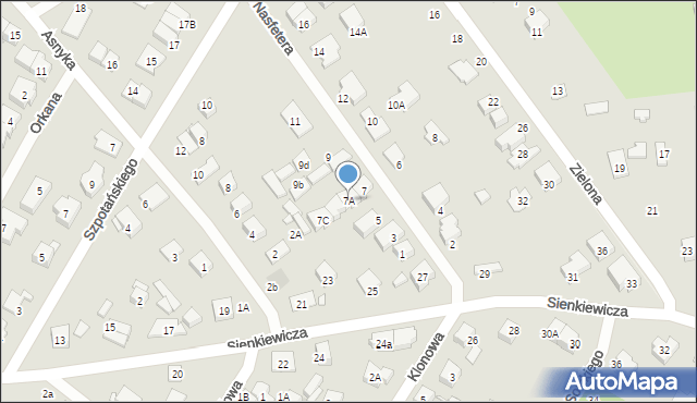 Kobyłka, Nasfetera Stefana, 7A, mapa Kobyłka