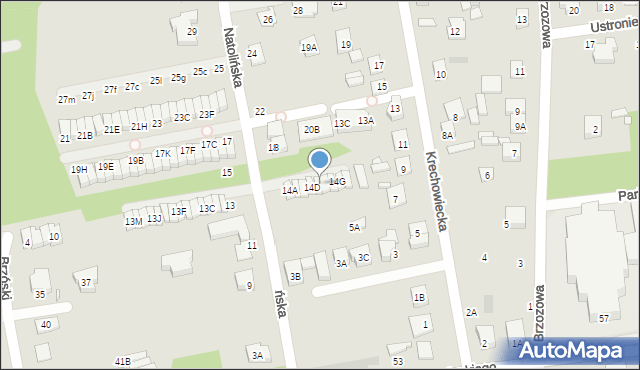 Kobyłka, Natolińska, 14E, mapa Kobyłka