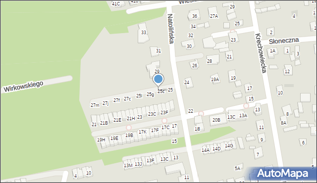 Kobyłka, Natolińska, 25d, mapa Kobyłka
