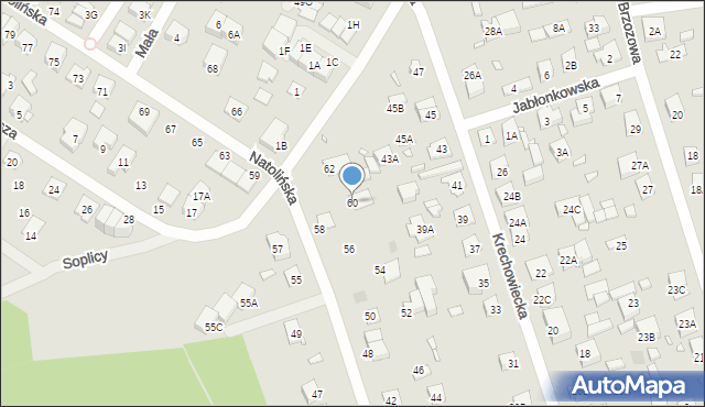 Kobyłka, Natolińska, 60, mapa Kobyłka