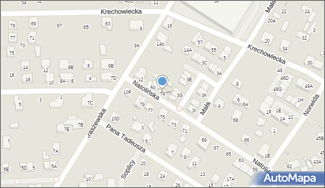 Kobyłka, Natolińska, 74, mapa Kobyłka