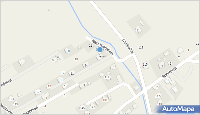 Kocmyrzów, Nad Potokiem, 7, mapa Kocmyrzów