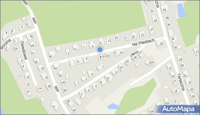 Kolbudy, Na Piaskach, 8, mapa Kolbudy