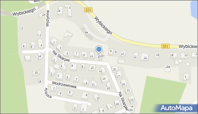 Kolbudy, Na Skarpie, 13, mapa Kolbudy