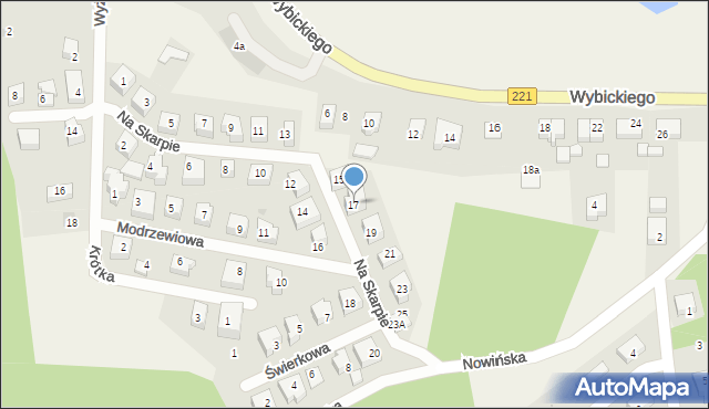 Kolbudy, Na Skarpie, 17, mapa Kolbudy