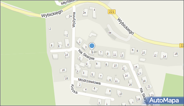 Kolbudy, Na Skarpie, 5, mapa Kolbudy