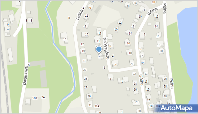 Kolbudy, Na Wzgórzu, 7, mapa Kolbudy