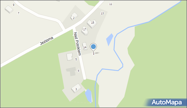 Koleczkowo, Nad Potokiem, 1, mapa Koleczkowo