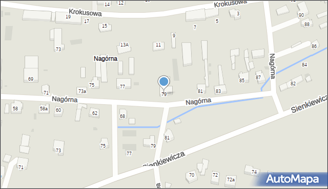 Koło, Nagórna, 79, mapa Koło