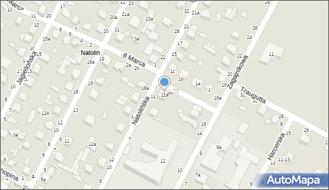 Koluszki, Natolińska, 11a, mapa Koluszki