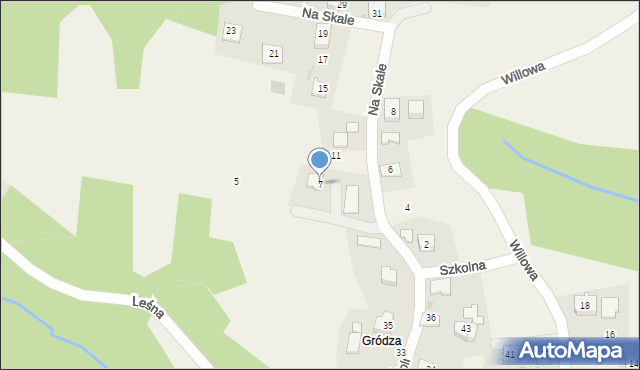 Konary, Na Skale, 7, mapa Konary