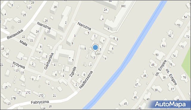 Konstancin-Jeziorna, Nadbrzeżna, 3A, mapa Konstancin-Jeziorna