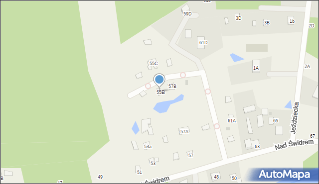 Kopki, Nad Świdrem, 55B, mapa Kopki
