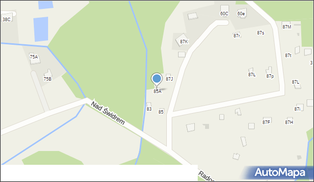 Kopki, Nad Świdrem, 85A, mapa Kopki
