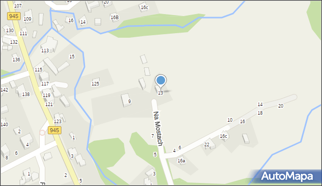 Korbielów, Na Mostach, 13, mapa Korbielów