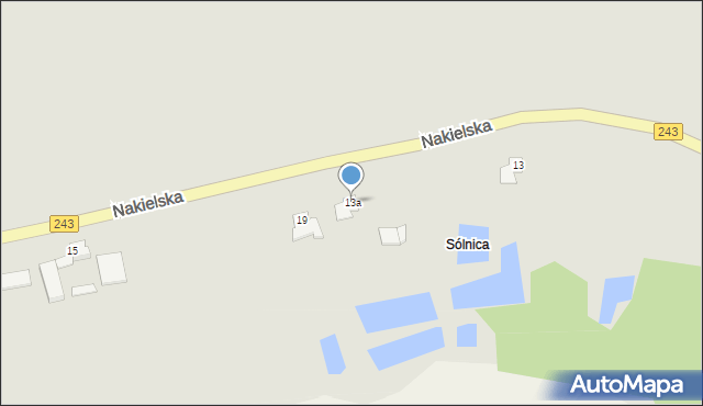 Koronowo, Nakielska, 13a, mapa Koronowo