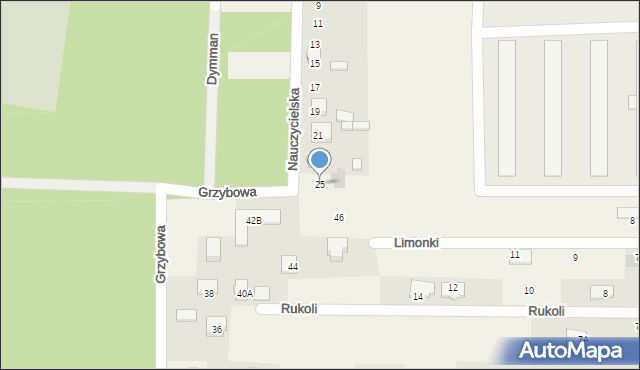 Kostowiec, Nauczycielska, 25, mapa Kostowiec