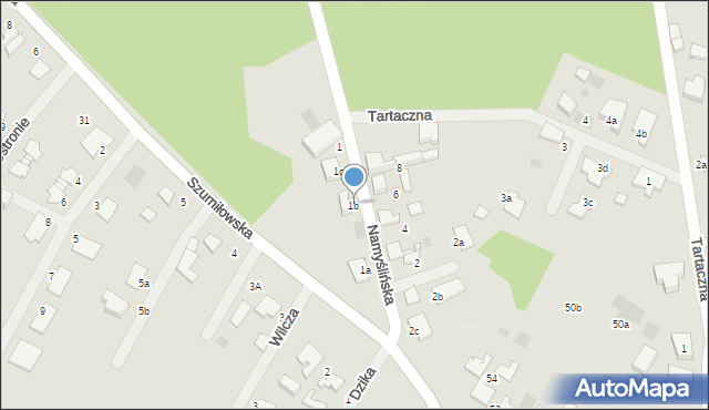 Kostrzyn nad Odrą, Namyślińska, 1b, mapa Kostrzyn nad Odrą